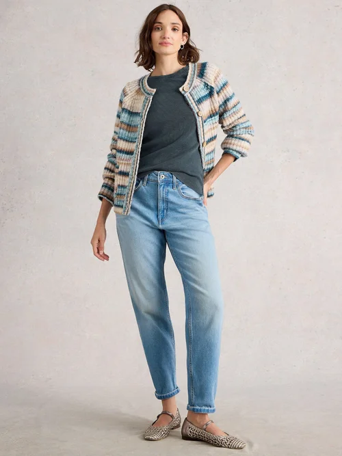 Geripptes Langarmshirt Sadie - Mid Blue - 50 Bild 2