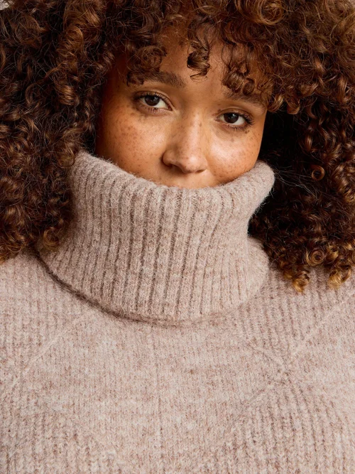 Strickponcho Diamond - Lgt Nat - XL Bild 1