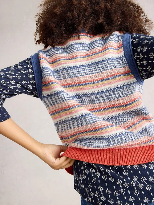 Strickweste Tara - Blue Mlt - XL Bild 4