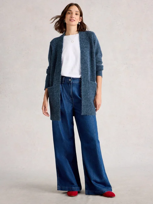 Lange Strickjacke Erin - Dk Blue - XL Bild 2