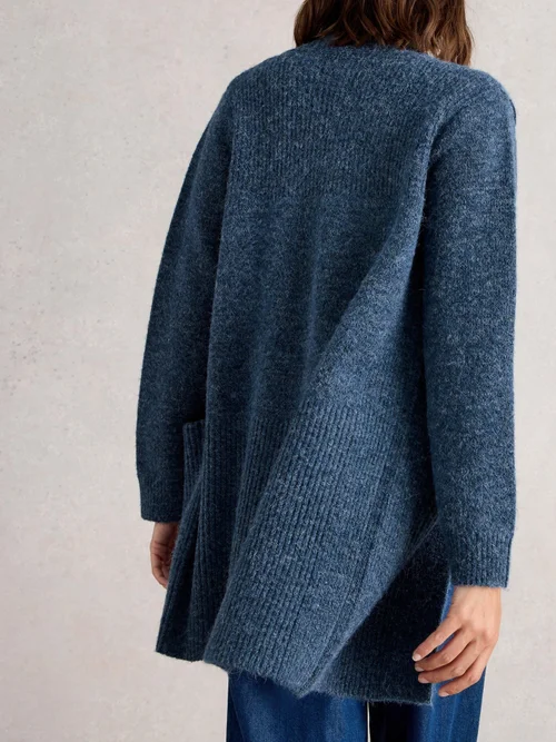 Lange Strickjacke Erin - Dk Blue - XL Bild 4