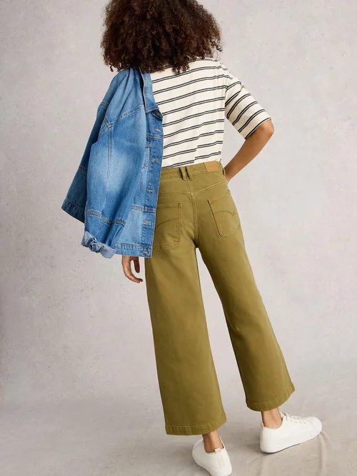 7/8-Jeans Tia mit weitem Bein - Khaki Grn - 52/R Bild 4