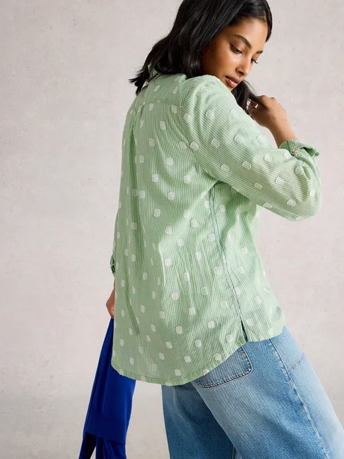 Bluse Sophie aus Bio-Baumwolle - Green Mlt - 52 Bild 4