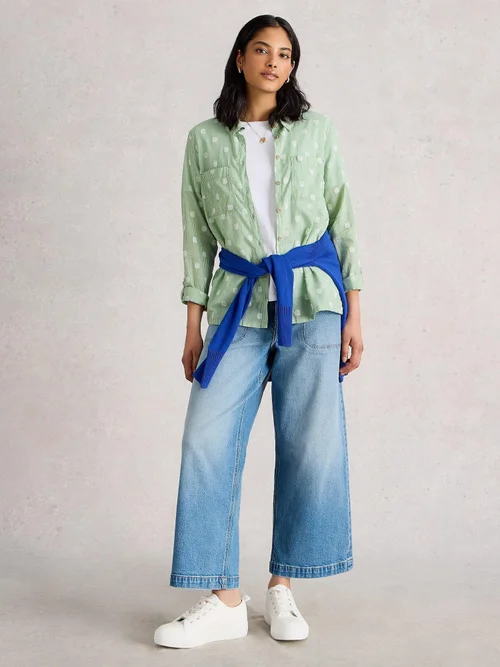 Bluse Sophie aus Bio-Baumwolle - Green Mlt - 52 Bild 2