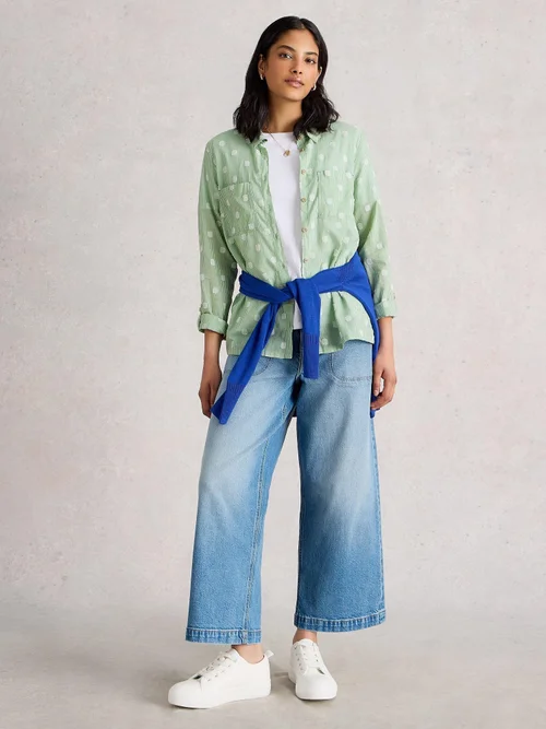 Bluse Sophie aus Bio-Baumwolle - Green Mlt - 52 Bild 2