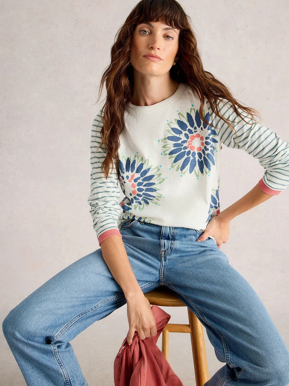 Langarmshirt Clara - White Mlt - 38 Bild 1