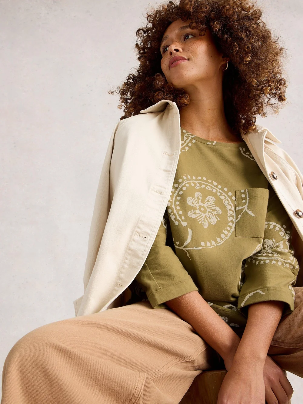 Dolman Top Demi - Green Pr - 52 Bild 1
