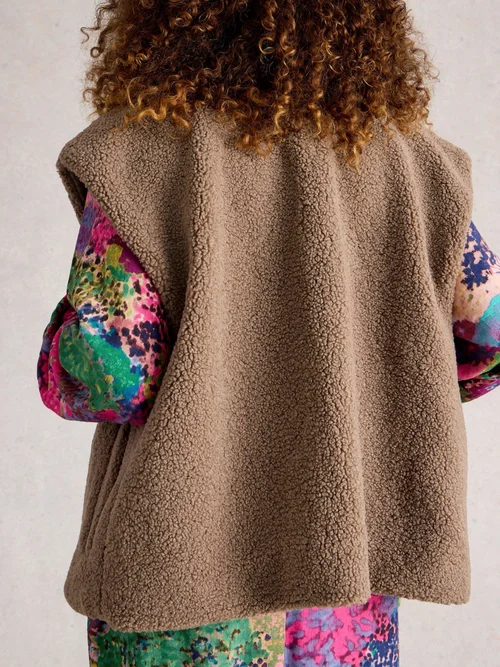 Weste aus Teddyfell - Dk Nat - S Bild 4