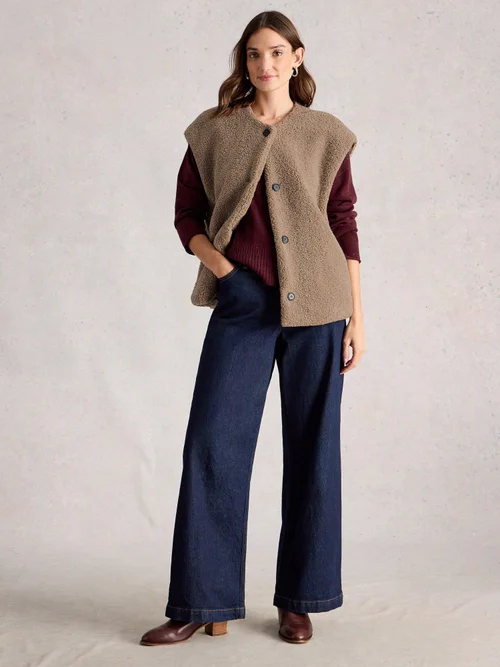 Weste aus Teddyfell - Dk Nat - S Bild 2