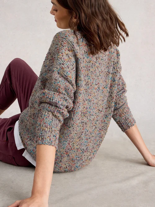 Pullover mit V-Ausschnitt - Lgt Nat - 52 Bild 1