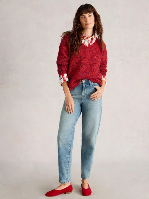 Pullover mit V-Ausschnitt - Mid Red - 52 Bild 2