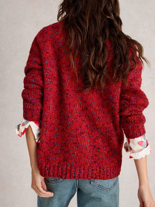 Pullover mit V-Ausschnitt - Mid Red - 52 Bild 4