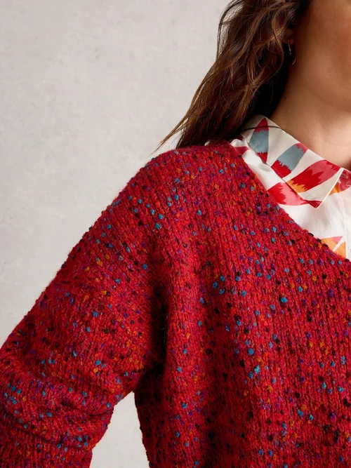 Pullover mit V-Ausschnitt - Mid Red - 52 Bild 3