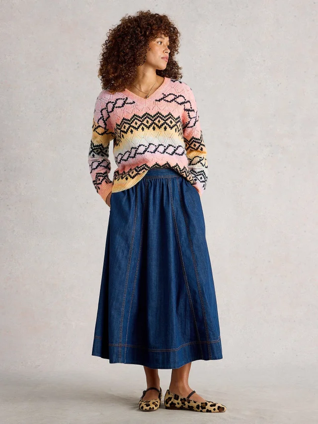 Pullover mit Lochstrickmuster