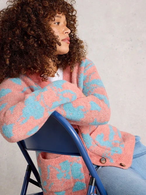 Florale Strickjacke Jenny - Coral Mlt - 52 Bild 3