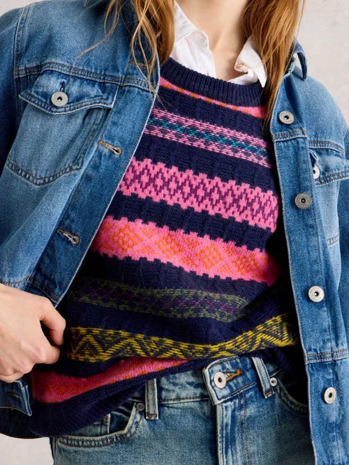Strickweste Lottie - Navy Multi - S Bild 3