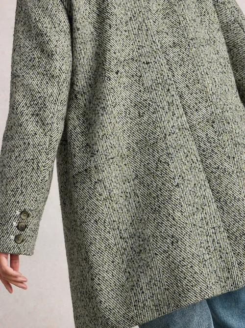 Tweedmantel Karla aus Wollmischung - Grey Mlt - 52/R Bild 4