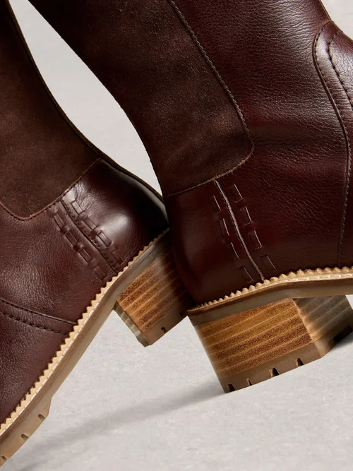 Knielange Lederstiefel Serena - Dk Brown - 41 Bild 3