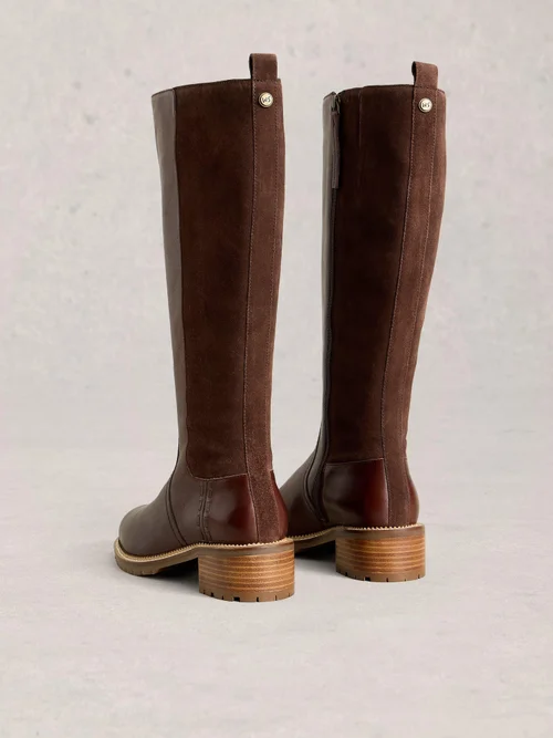 Knielange Lederstiefel Serena - Dk Brown - 41 Bild 4