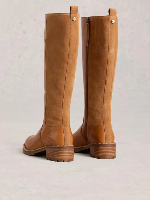 Knielange Lederstiefel Serena - Mid Tan - 41 Bild 4