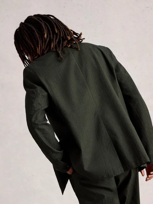 Sakko Fischgrätmuster - Khaki Grn - 46 Bild 4