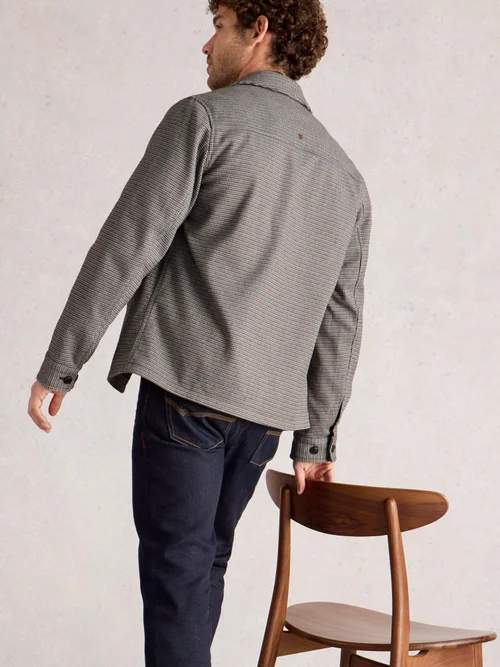 Worker-Jacke mit Hahnentrittmuster - Grey Mlt - XXXL Bild 4