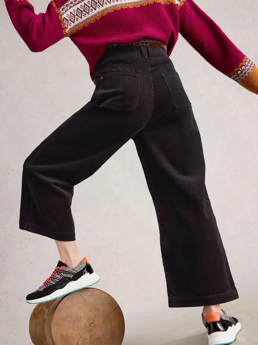 7/8-Kordhose Tia mit weitem Bein - Dk Grey - 52/S Bild 1