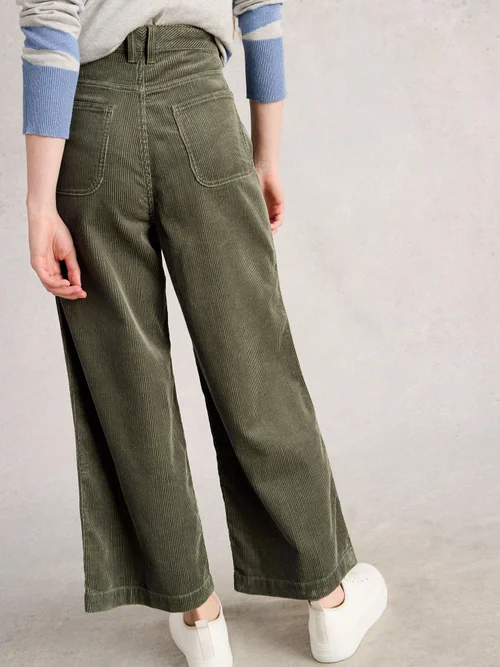 7/8-Kordhose Tia mit weitem Bein - Mid Green - 52/S Bild 4