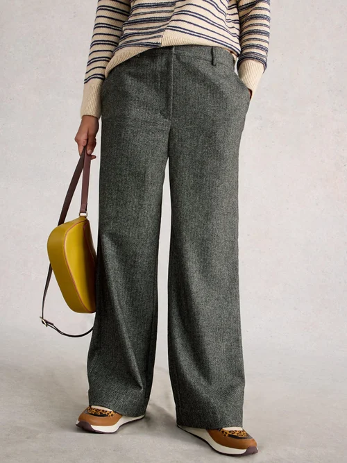 Tweedhose Belle mit weitem Bein - Grey Mlt - 50/R Bild 3