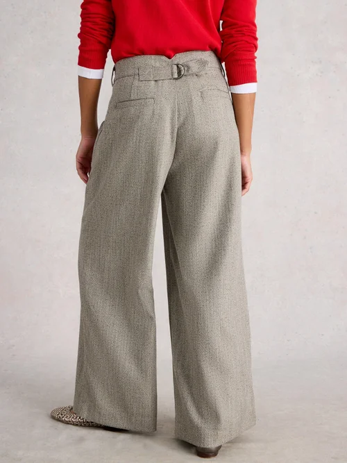 Tweedhose Sasha mit weitem Bein - Grey Mlt - 50/R Bild 4