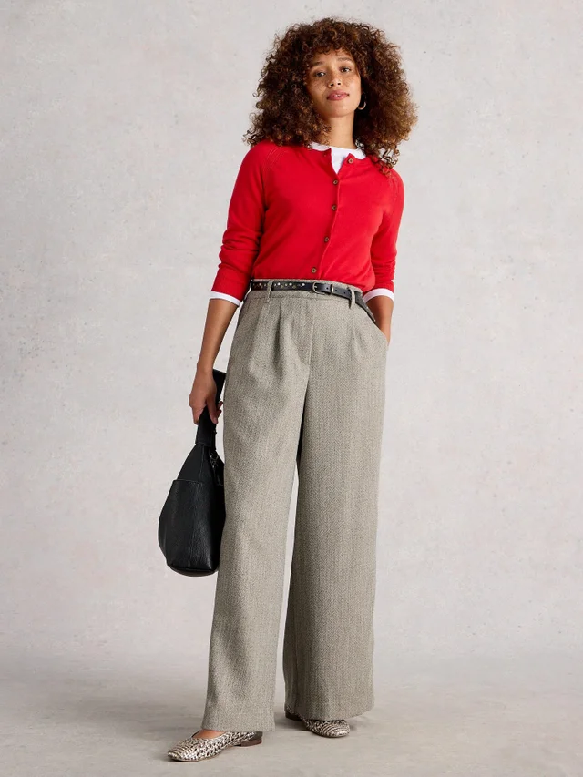 Tweedhose Sasha mit weitem Bein