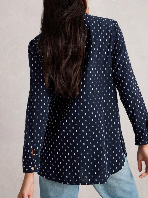 Lange Bluse Sophie - Navy Multi - 40/R Bild 4