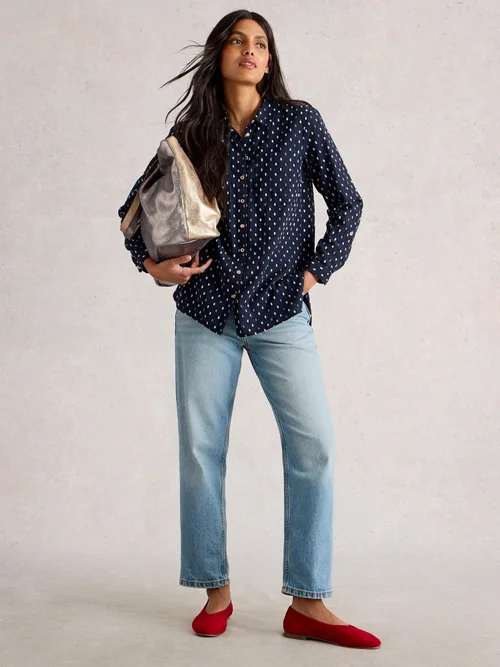 Lange Bluse Sophie - Navy Multi - 48/R Bild 2