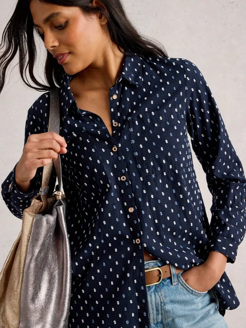 Lange Bluse Sophie - Navy Multi - 40/R Bild 3