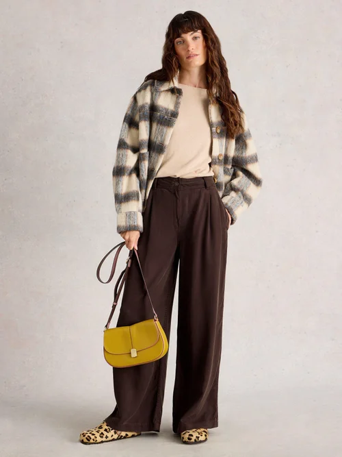 Hose Sasha mit weitem Bein - Dk Brown - 48/R Bild 2