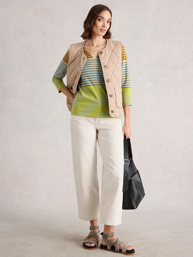 Gestreiftes Top Nelly mit 3/4-Ärmeln