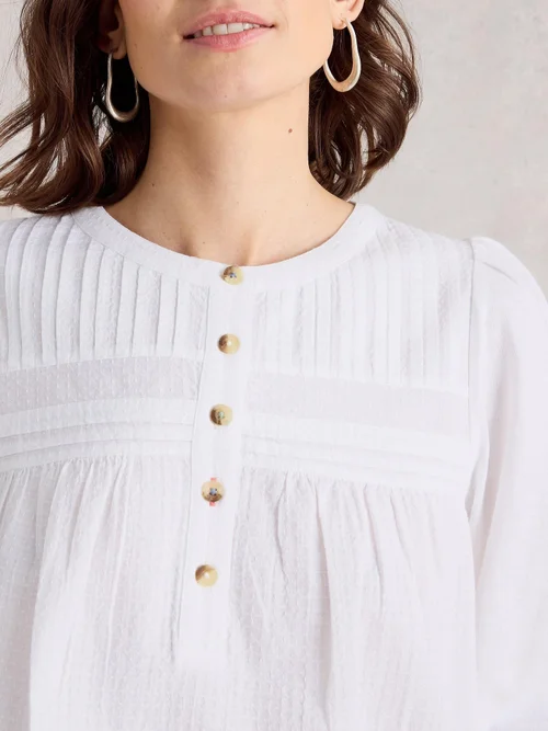 Bluse Isla mit 3/4-Ärmeln - Bril White - 52 Bild 3