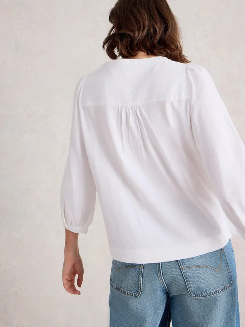 Bluse Isla mit 3/4-Ärmeln - Bril White - 52 Bild 4