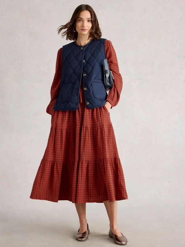 Kariertes Midikleid Tasha