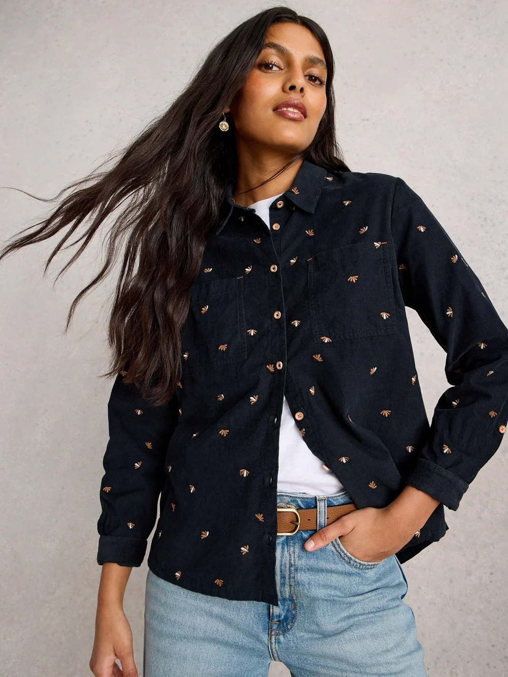 Kordbluse Sophie - Navy Multi - 52 Bild 1