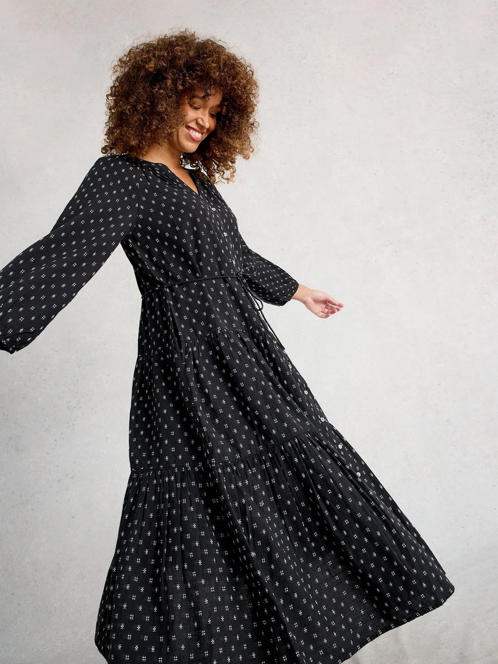Midikleid Gina - Blk Mlt - 52/R Bild 1