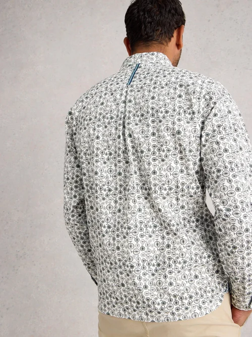 Hemd Finsbury mit Einradprint - White Pr - XXL/R Bild 4