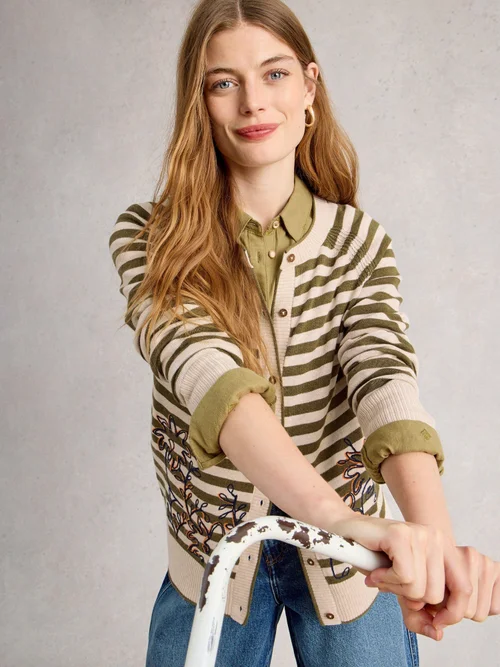 Bestickte Strickjacke Lulu - Nat Mlt - 52 Bild 3