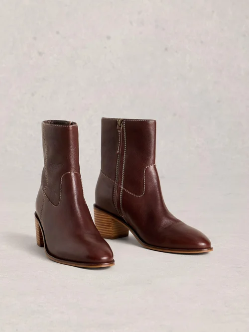 Stiefeletten Izzy mit Blockabsatz - Dk Brown - 41 Bild 3