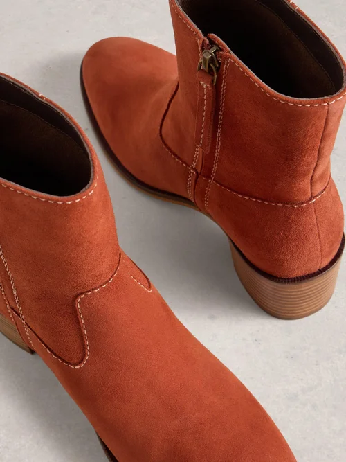 Wildlederstiefeletten Izzy - Dk Orange - 41 Bild 3