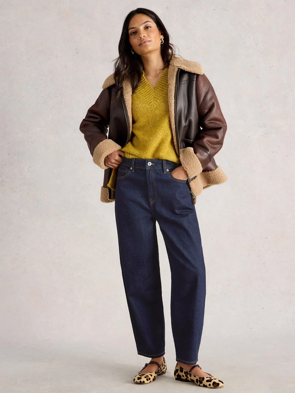 Jeans Aubrey Barrel-Fit - Dk Denim - 52/R Bild 1