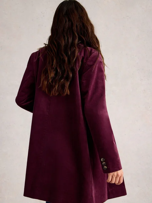 Samtmantel Karla - Dk Plum - 52/R Bild 4