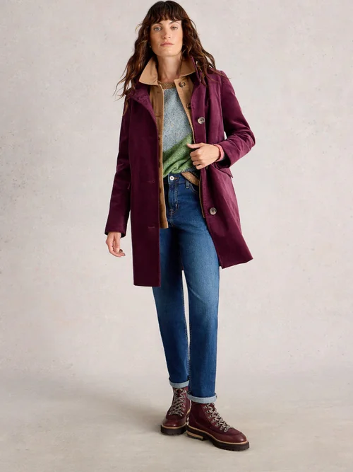 Samtmantel Karla - Dk Plum - 52/R Bild 2