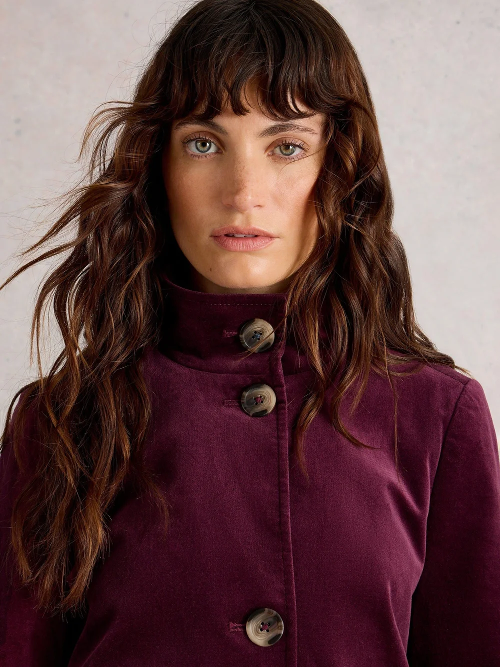 Samtmantel Karla - Dk Plum - 52/R Bild 1