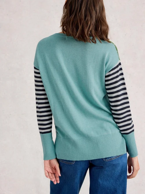 Bedruckter Pullover Olive - Green Pr - 52 Bild 4